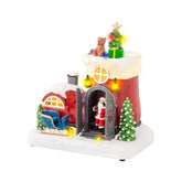 Lumineo BO Plastic Santa Boot Scene 14 x 21 x 23cm